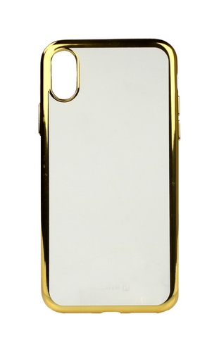 Silikonový kryt iPhone X zlatý